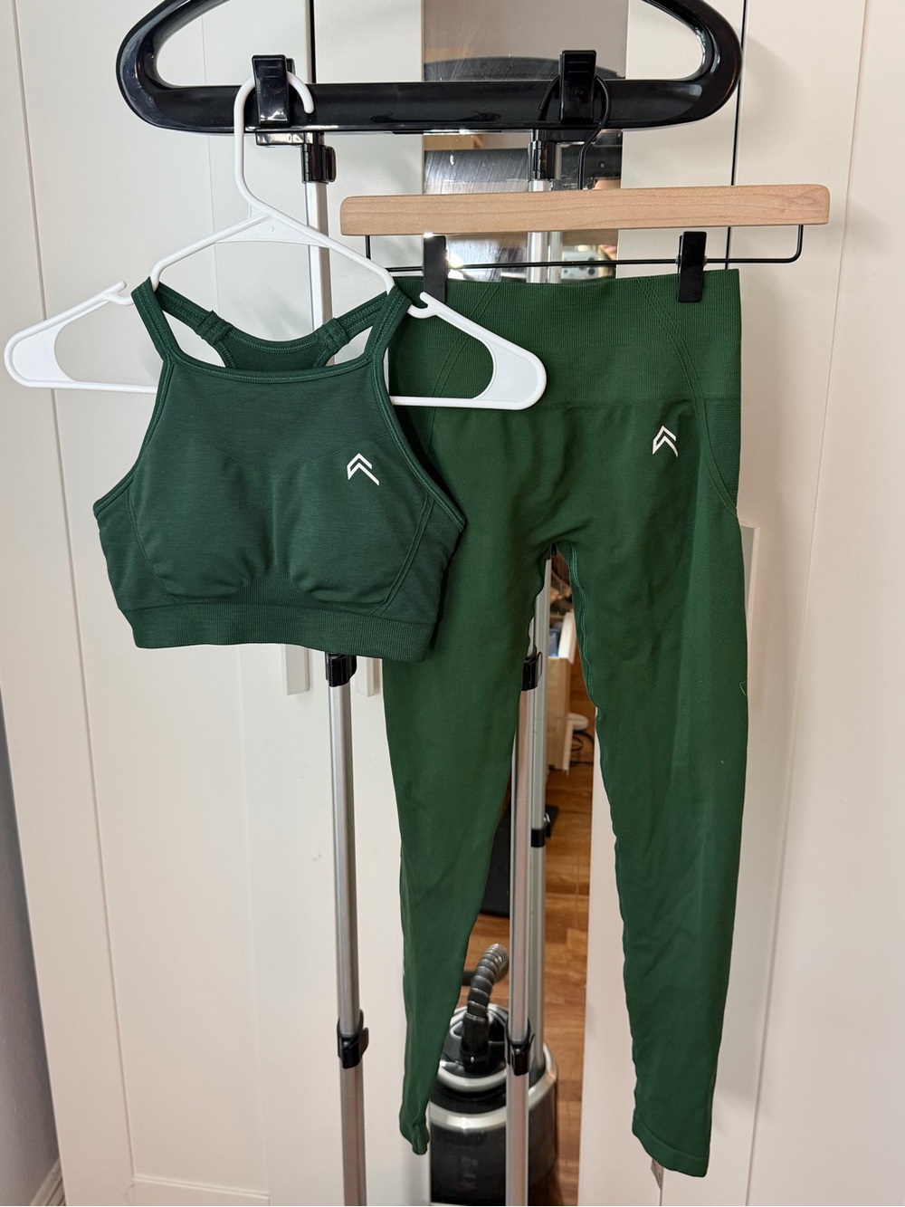 Oner Active Deep Green High-Waist Legging and Crop Sports Bra Set